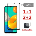 Закаленное стекло A22 для Samsung Galaxy M32 M42, защитная пленка для экрана HD, переднее стекло для Samsung A12 M42, мягкая пленка для объектива камеры
