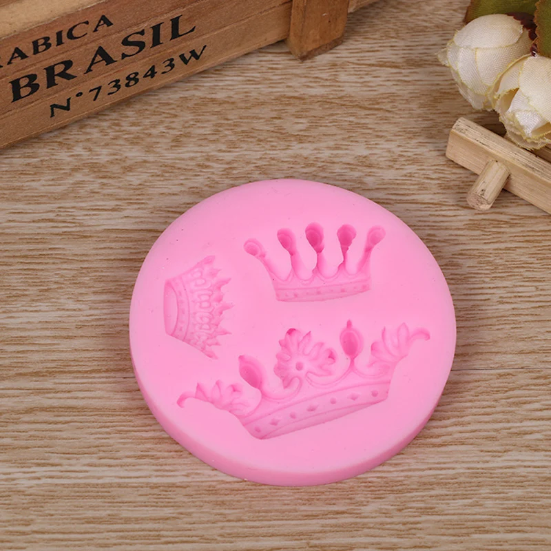 3D силиконовый три Корона Форма сделай сам Торт Шоколад Fondant (сахарная) ручная