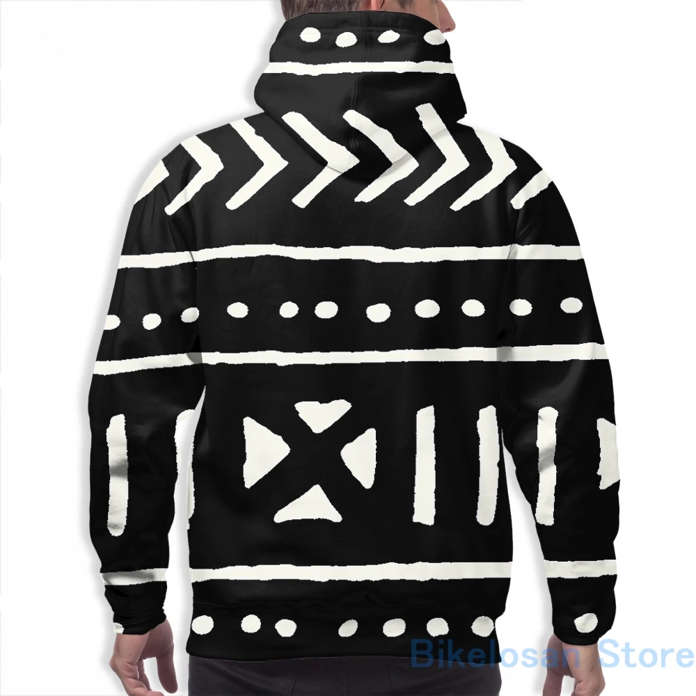 Женская забавная черно-белая Повседневная Толстовка с принтом в африканском