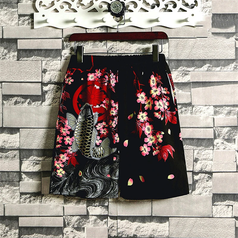 Шорты Ukiyo e в японском стиле Harajuku для мужчин и женщин шорты с принтом журавль