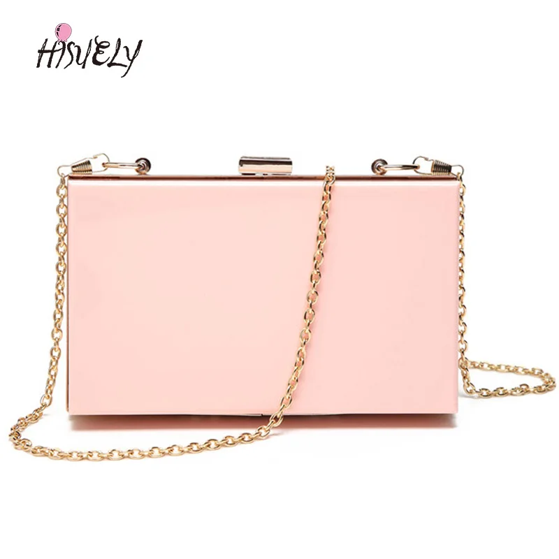 

New Arrival Acrylic Color Box Transparent Women Clutch Bag Brand Ladies Evening Handbag Bag Wedding Female Bolsa Clutch Purses