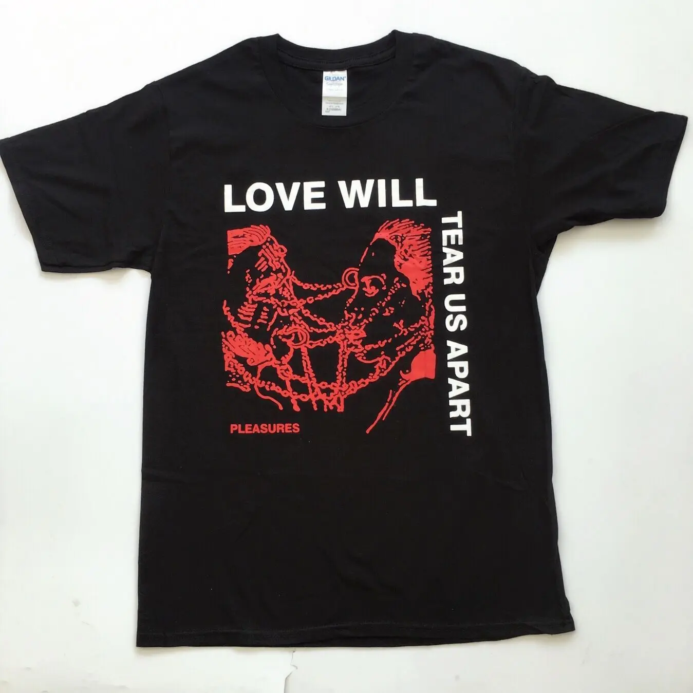 

kuakuayu HJN Love Will Tear Us Apart Unisex Tumblr Fashion Grunge Black Tee Hipsters Punk Style Top