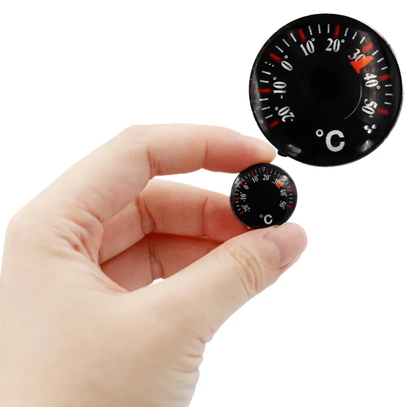 Мини бытовой термометр пластиковый круглый для измерения температуры в