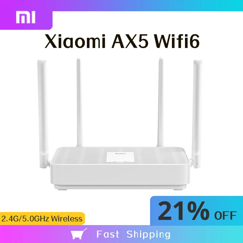 Новый Xiaomi Redmi маршрутизатор AX5 Wi Fi с 6 ю сетчатыми Gigabit 2 4 г/5 0 ГГц двухдиапазонный