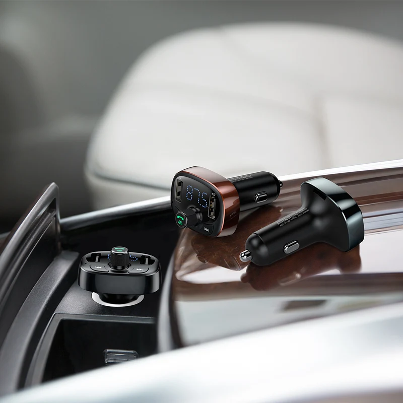 Baseus Car FM Transmitter Bluetooth 3.0 MP3 Audio Player 3.4A Dual USB Charger Handsfree Phone Modulator | Автомобили и мотоциклы