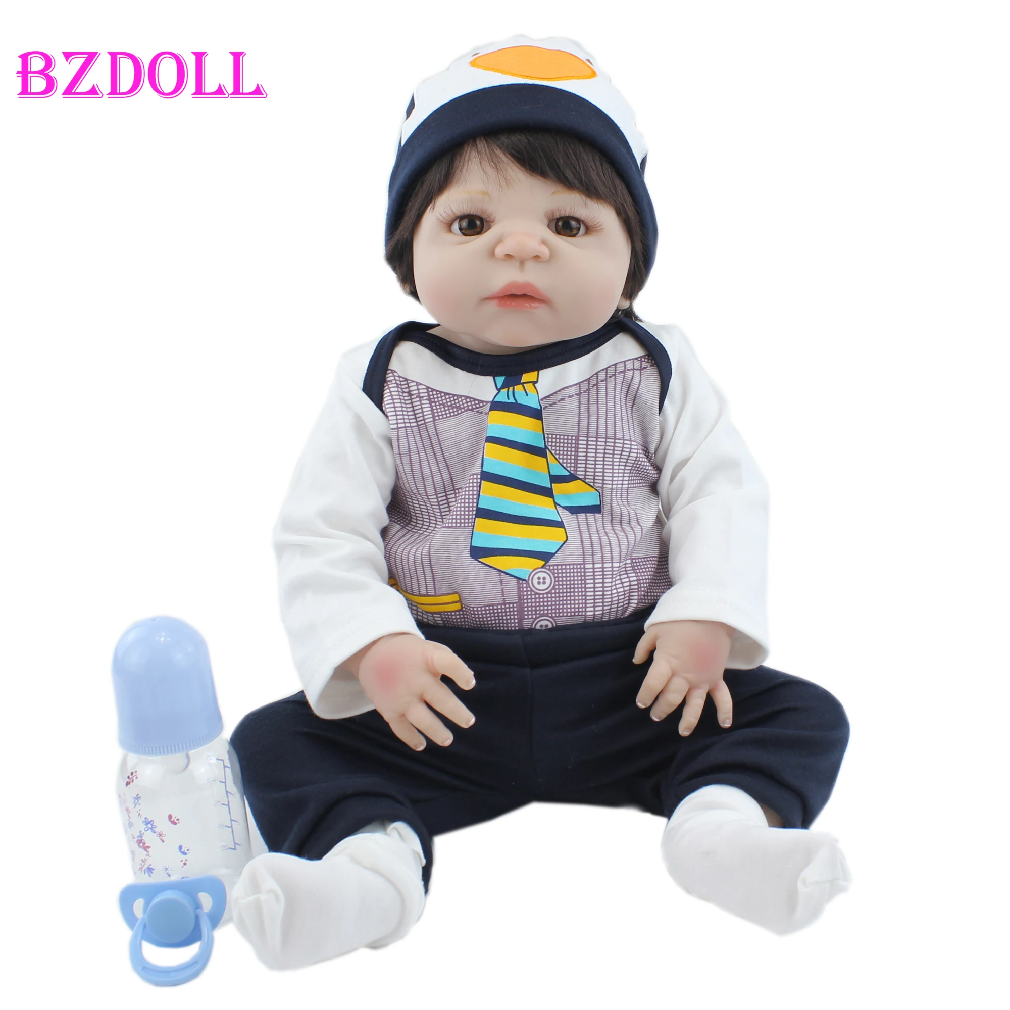 

Кукла реборн Мягкая силиконовая, виниловая Реалистичная кукла для мальчиков и девочек, подарок на день рождения, 55 см