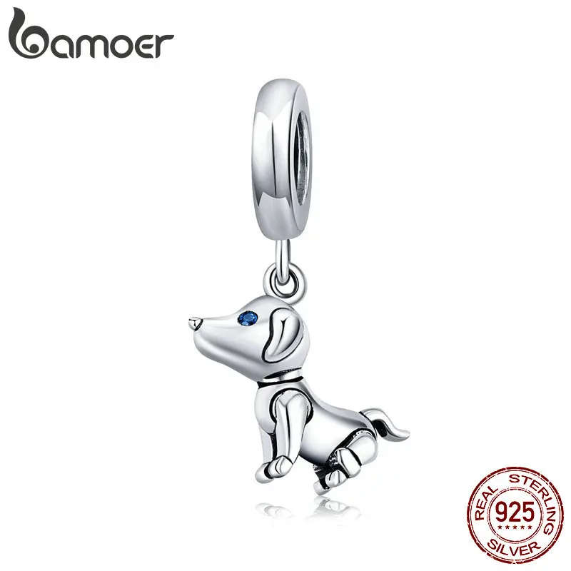 Подвеска bamoer из серебра 925 пробы с подвеской в виде собаки оригинальный фирменный