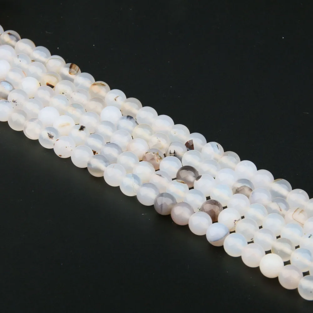 

Round Natural Stone Beads Flower agates Loose Stone Bead for Bracelet Necklace Jewelry Making DIY Size 4mm/6mm/8mm/10mm/12mm