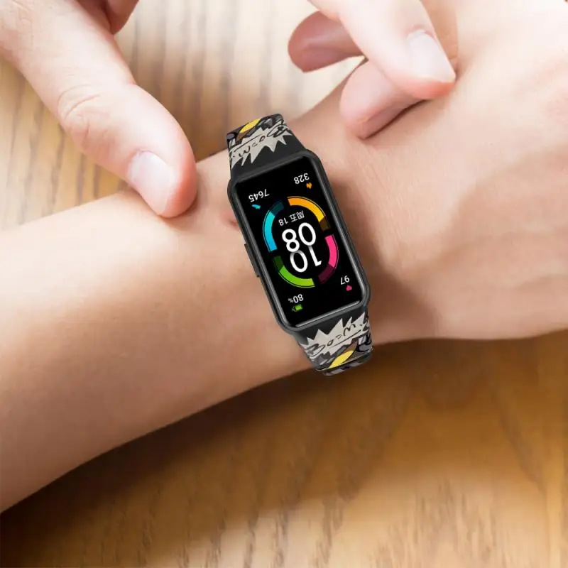 Ремешок силиконовый для Huawei Band 6/Honor Band6 сменный спортивный браслет смарт-часов