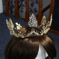o724 vintage princess bridal crown clear crystal bridesmaid hairwear women pageant birthday gift headpiece wedding accessories