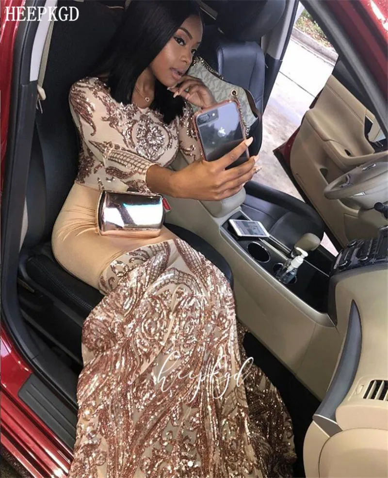 Блестящее черное вечернее платье русалки с блестками новый дизайн длинными