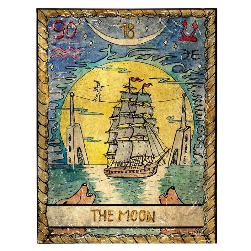 

Tarot Tablecloth Astrology Sofa Cover Mysterious Medieval Europe Divination Tapestry Game Tarot Board Games Accessorie