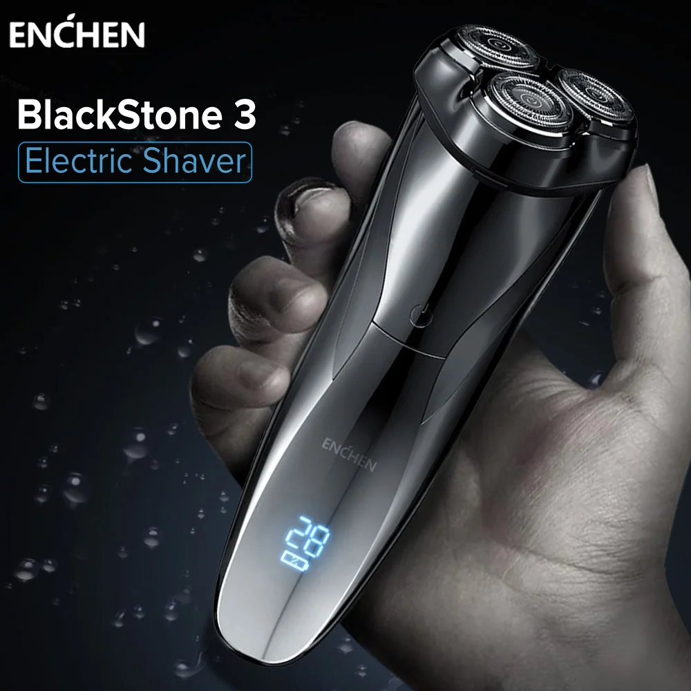 ENCHEN Blackstone 3 электробритвы для мужчин 3D плавающий резак головка Мужская