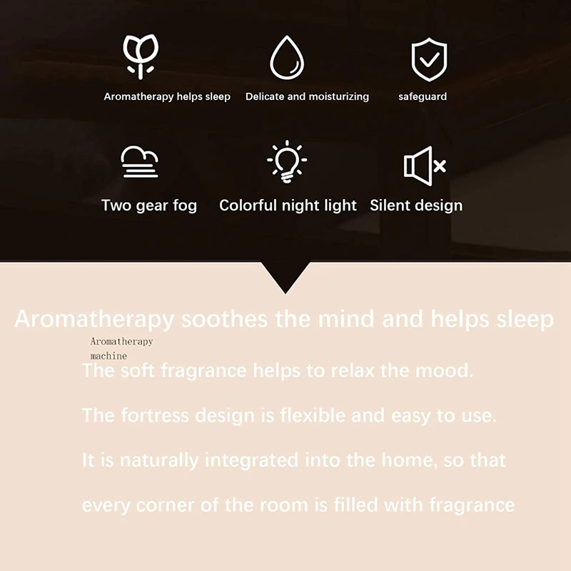 

Air Humidifier, 250Ml Castle Aroma Essential Oil Diffuser, with Color Night Light, for Car Interior