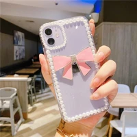 luxury lovely cute bling diamond bowknot pearl soft case cover for samsung galaxy m51 m31s a12324252722282 5g a02s a02 m02
