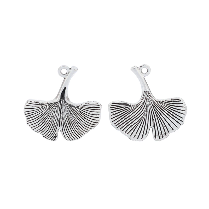 ZXZ 10 шт. Очаровательные Подвески для бус в виде листа гинкго браслета ожерелья