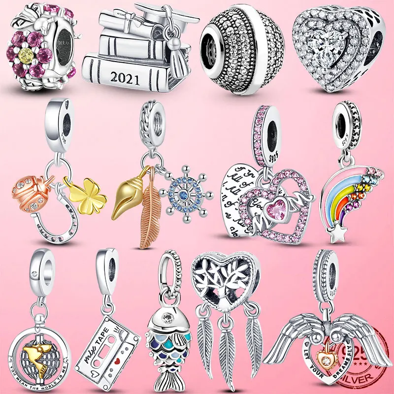 Весенние садовые 2021 серебряные радужные сердца крылья ангела Подвески для мамы