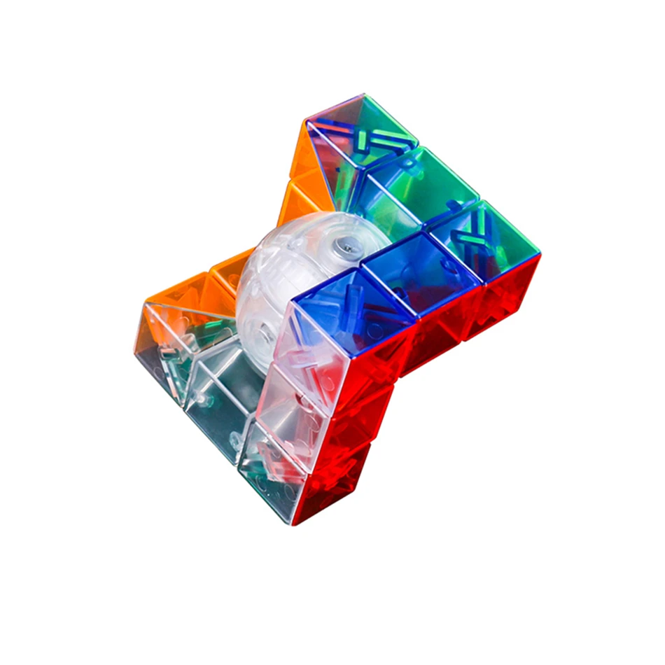 Прозрачный геометрический куб Moyu 3x3x3 необычная форма куб-головоломка Обучающие