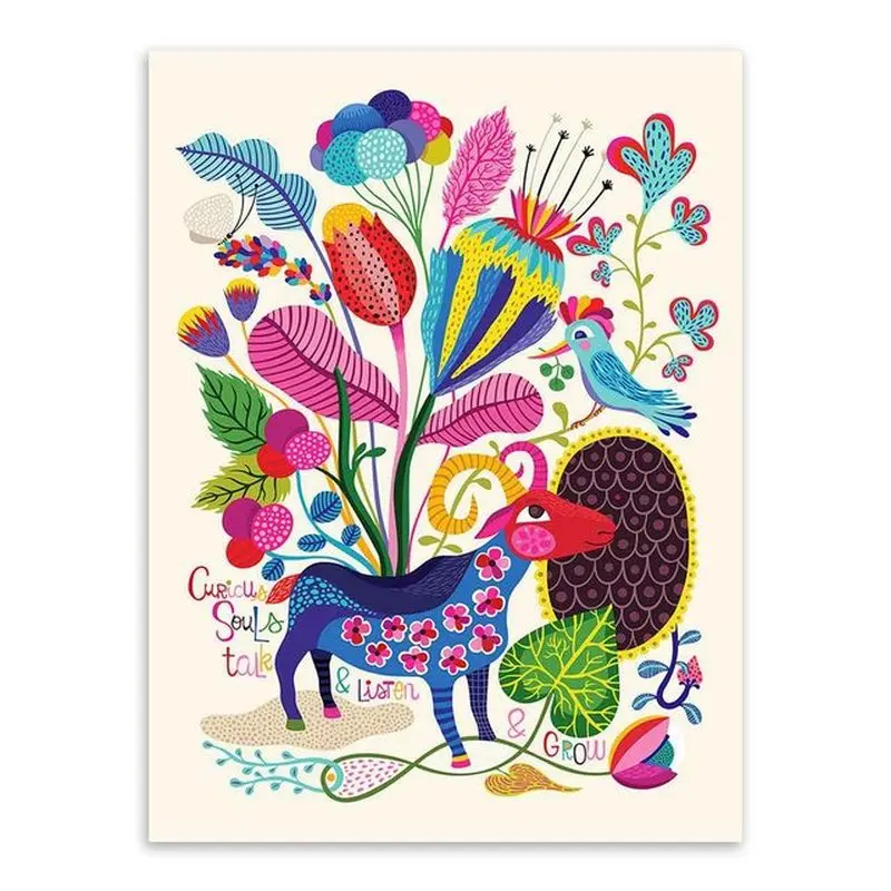 Новый фон для дивана с изображением милого мультяшного животного оленя лошади