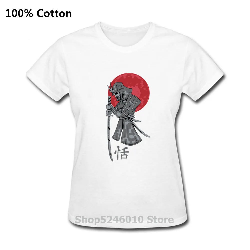 2019 футболка в стиле хип хоп женская с японским принтом самурая Харадзюку уличная