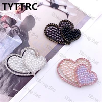 1pc new diy lovely love heart shaped 2 heart bridal wedding party for high heels flats slipper shoe decorations flower