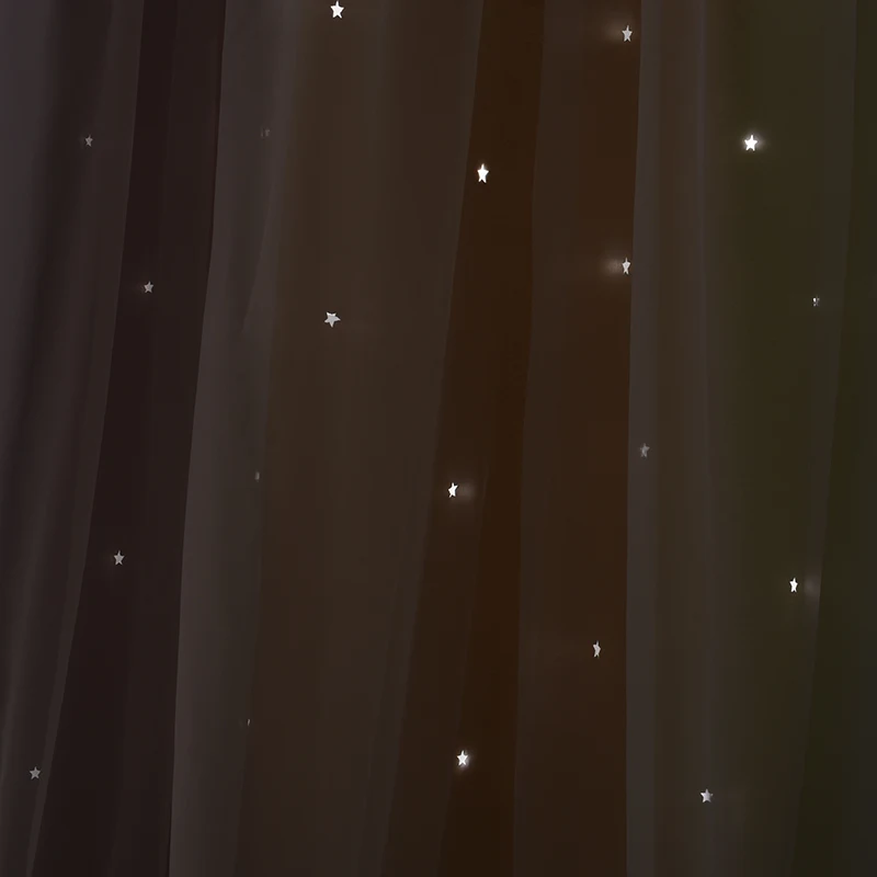 Уличные двухслойные шторы nictown водонепроницаемые люверсы со звездами модные