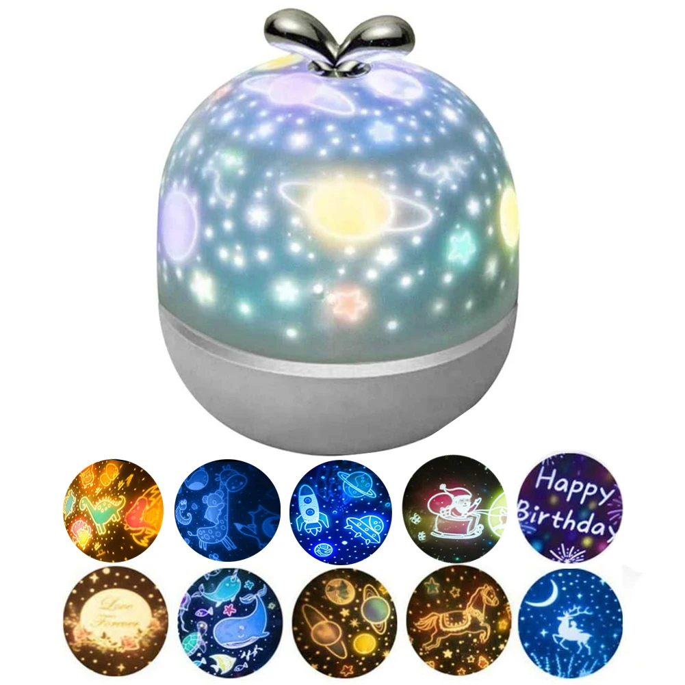 

Starry Sky Night Light Planet Magic Projector Universe LED Lamp Colorful Rotate Flashing Star Room Decorated Lights