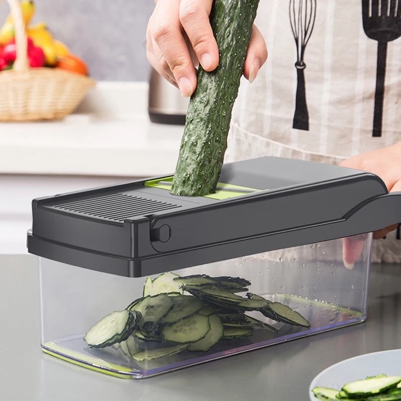

Manual Vegetable Slicer Potato Fruit Cutter Stainless Steel Kitchen Tool Multifunctional