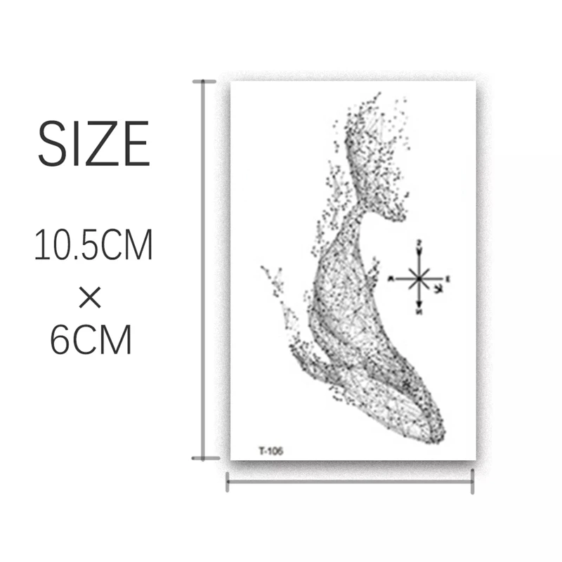Temporary Tattoo Stickers For Men And Women, Fake Shark Tattoos, Butterfly Stickers, Waterproof And Durable, Body Art