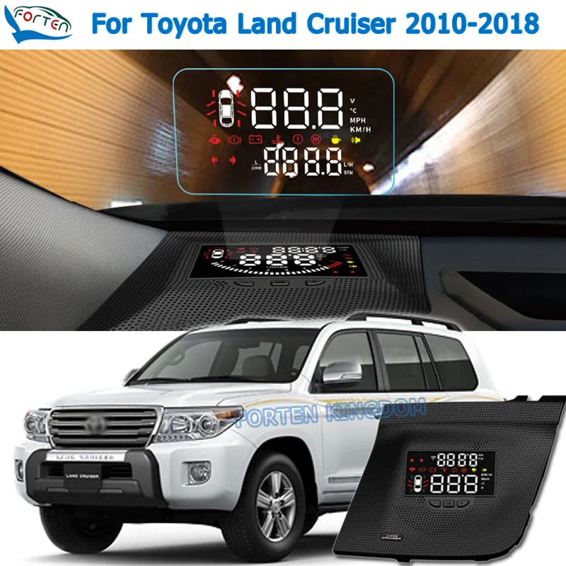 Car Electronic HUD Head Up Display Speedometer Projector For Toyota Land cruiser 2010-2018 Safe Driving Screen Airborne computer