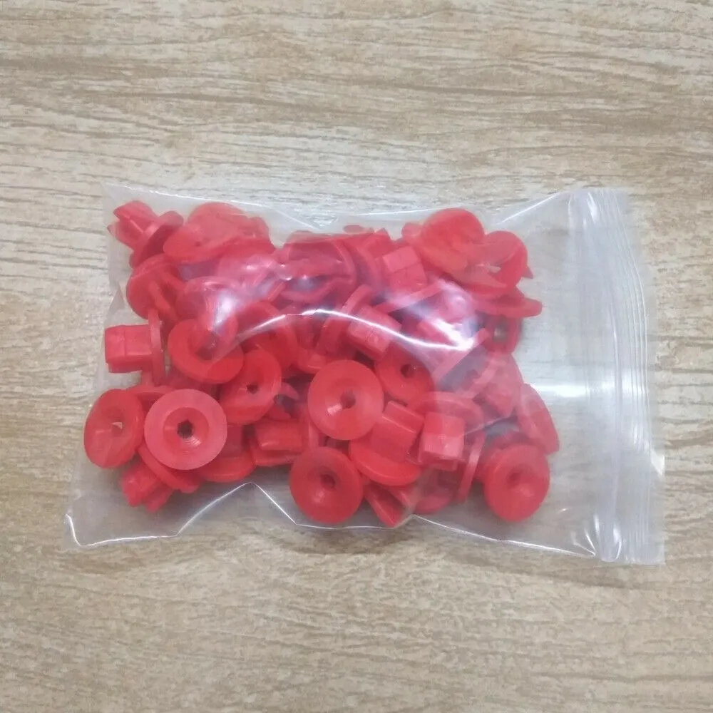 

NEW Shield Nut Set Of 30 Plastic Red Screw Under-Body W702438-S300 30 PCS