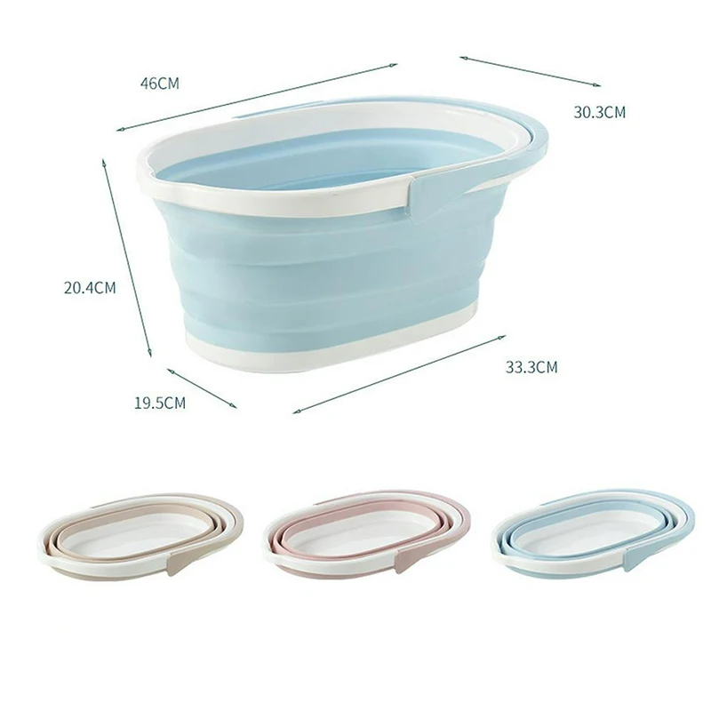 

Thickened Folding Basins Portable Car Wash Basins Plastic Fold Laundry Tub Portable Fishing Bucket Bathroom Kitchen Accessories
