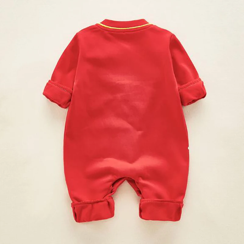 Детские комбинезоны для новорожденных Одежда в китайском стиле с длинным