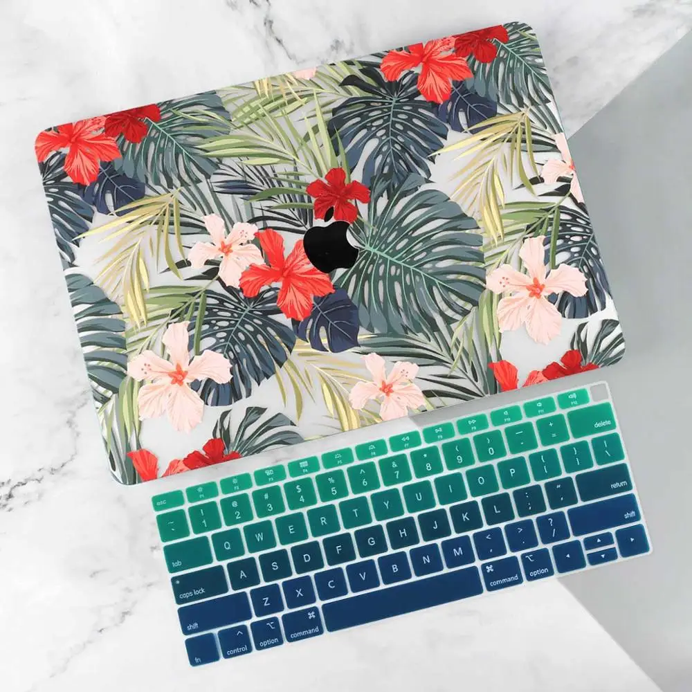 R001 Чехол для ноутбука MacBook Air 12 11 Pro 13 15 retina A1502 mac book 12 13 1" Touch bar A1708 A2159 A1989 жесткий чехол - Цвет: R001
