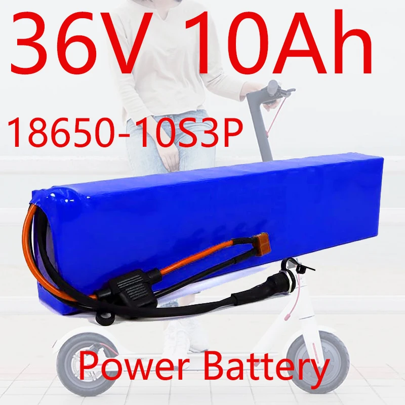 Литиевый аккумулятор 36V10Ah 18650 10S3P 600 Вт или меньше, подходит для скутера E Twow, скутера m365 pro, резервного питания для электровелосипеда - изображение