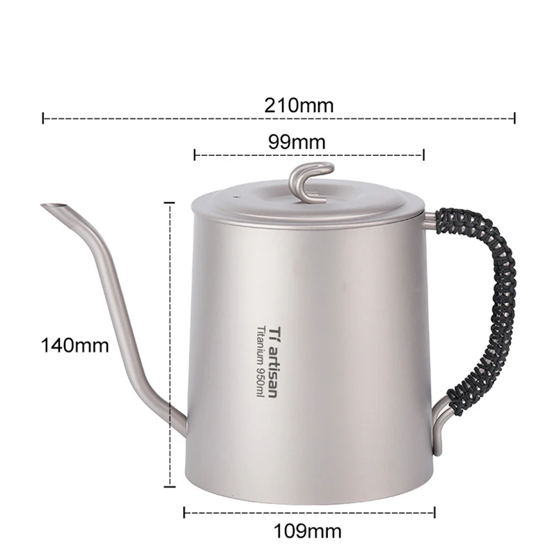 Кофейник гусиная шея с длинным узким носиком 950 мл | Спорт и развлечения