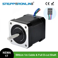 nema 17 stepper motor 48mm full d cut shaft nema17 motor 42bygh 2a 4 lead 17hs4801 motor 1m cable for 3d printer