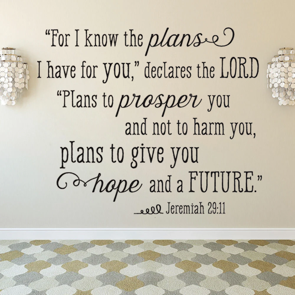 Vinyl Wall Decal for Jeremiah 29:11 1