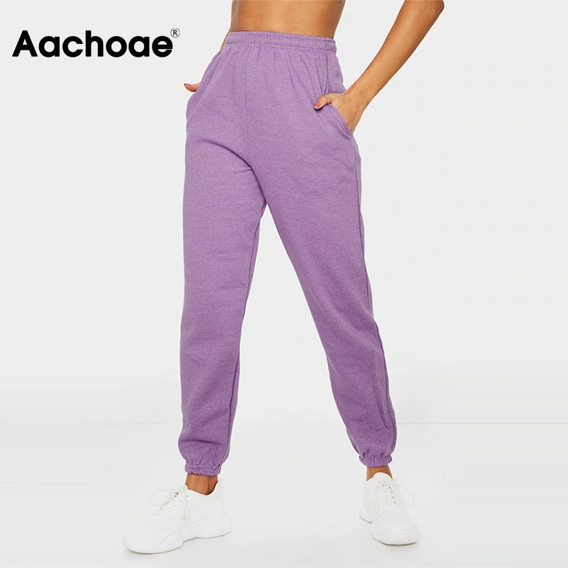 Брюки Aachoae женские длинные однотонные повседневные спортивные штаны с