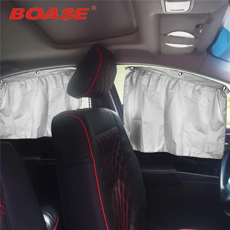 

Two loaded car sunshade curtain sucker universal car sunscreen insulation silvering blackout curtains side