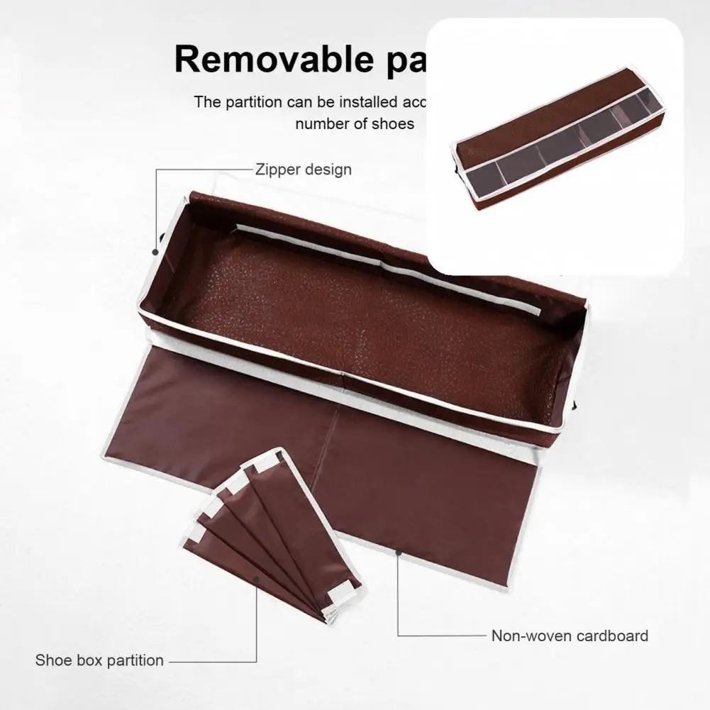 

Useful 2 Sizes No Odor Space-saving Punch-free Shoe Container for Living Room Closet Storage Box Closet Storage Box