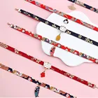 Чокер женский в японском стиле, с лентой и карпом, короткое ожерелье с подвеской