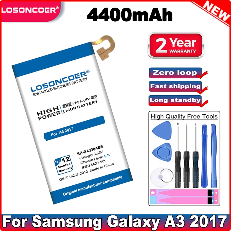 Аккумулятор LOSONCOER 4400 мАч EB BA320ABE для Samsung Galaxy A3 2017 A320F|battery for samsung galaxy|battery samsungbattery |