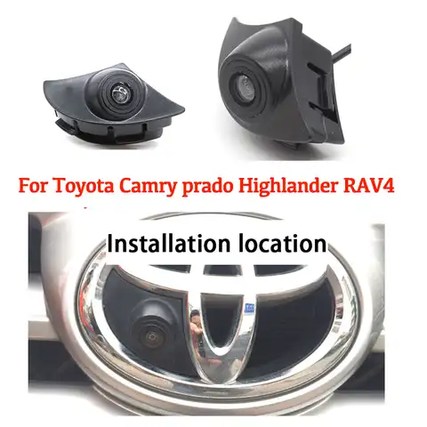 Высокое качество автомобиля Переднего Вида парковочная Специальная камера для Toyota Camry prado Highlander RAV4 Водонепроницаемая ночное видение hd