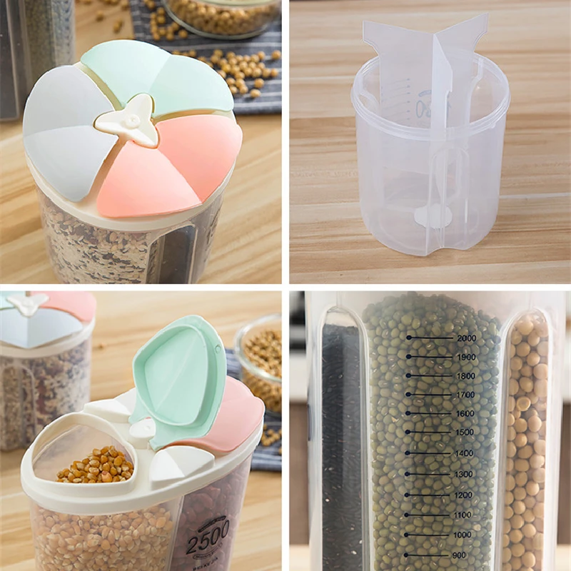 1 5/2 5/3L Кухня бак для хранения Творческий Съемный отсек прозрачная коробка