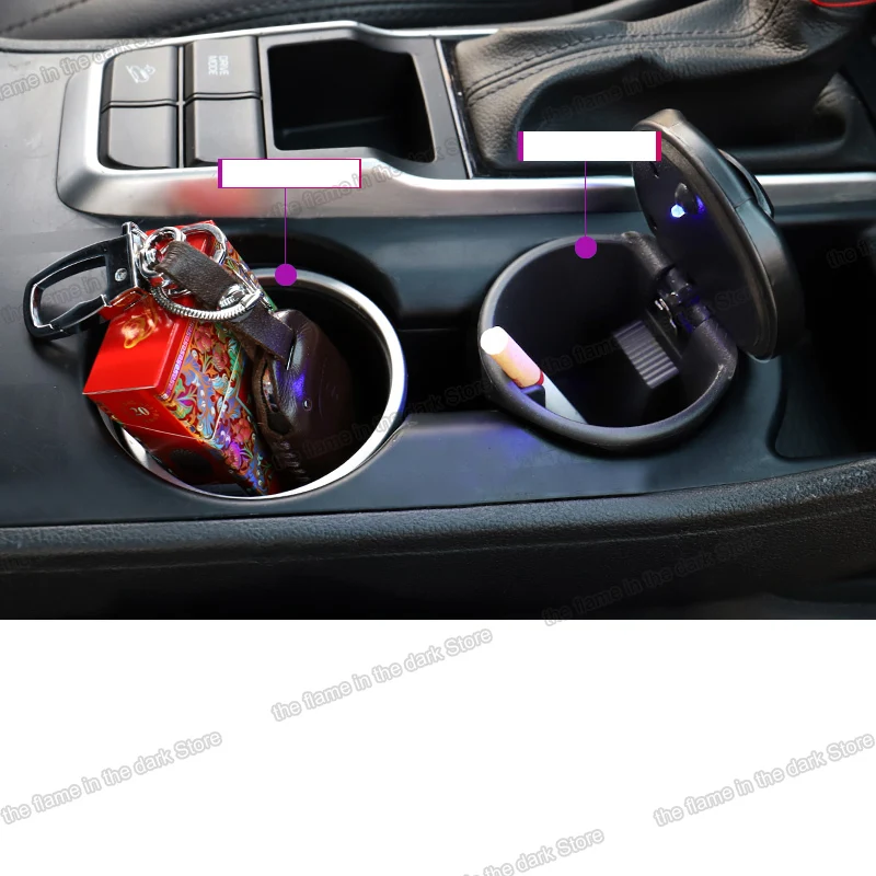 Lsrtw2017 Abs автомобильная пепельница со светодиодной подсветкой ящик для хранения