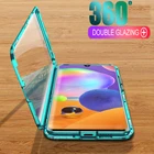 Магнитный металлический двусторонний стеклянный чехол для Samsung Galaxy A31, полное покрытие, оболочка для Samsung M31, A, M, 31, A315, M315, чехол