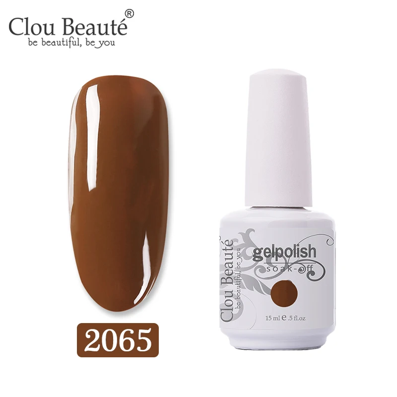 Гель-лак серии Clou Beaute Caramel, УФ светодиодный лак для ногтей, лак для маникюра, лак для ногтей, чистый цвет, долговечный Гибридный гвоздь, гель - Цвет: 2065