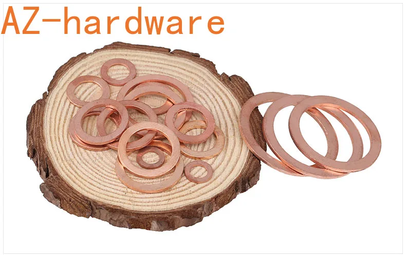 Медь прокладка морской уплотнительная шайба 1-1.5-2mm на плоском толстом каблуке