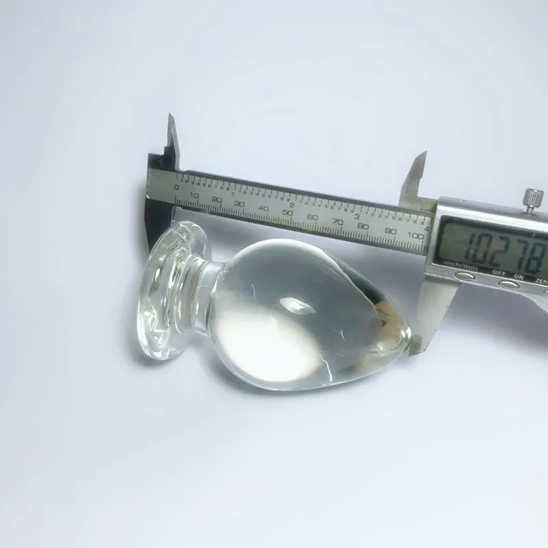 60 мм большая Хрустальная Анальная пробка стеклянный фаллоимитатор